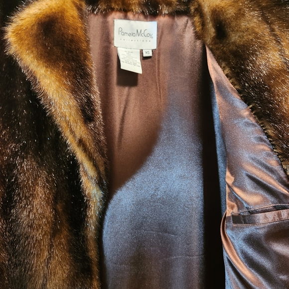 Pamela McCoy full length faux fur coat Vintage NWT - Picture 5 of 6